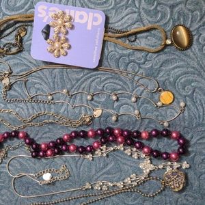 A140 🔥 5 For $35 🔥 Lot of Claire's Necklaces, Anklet & New Post Earrings